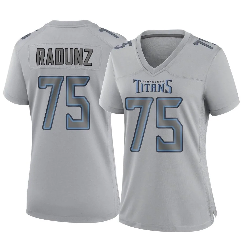 Women's Tennessee Titans Dillon Radunz Nike Atmosphere Fashion Game Gray Jersey Women's Tennessee Titans Dillon Radunz Nike Atmosphere Fashion Game Gray Jersey