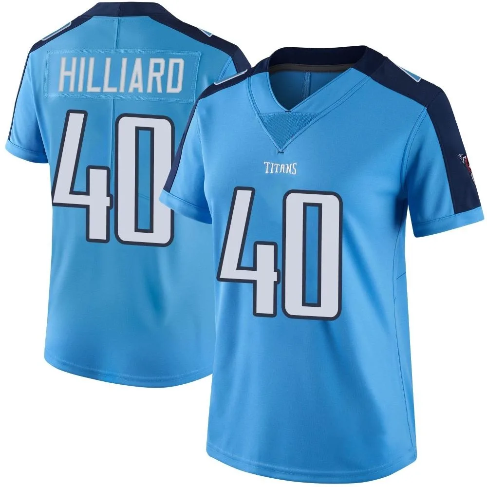 Women's Tennessee Titans Dontrell Hilliard Nike Color Rush Limited Light Blue Jersey Women's Tennessee Titans Dontrell Hilliard Nike Color Rush Limited Light Blue Jersey