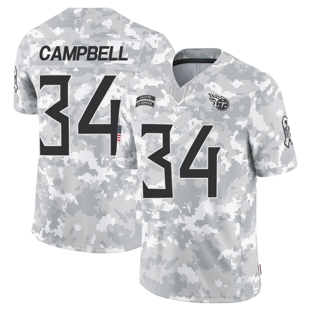 Men's Tennessee Titans Earl Campbell Nike 2024 Salute to Service Limited Arctic Camo Jersey Men's Tennessee Titans Earl Campbell Nike 2024 Salute to Service Limited Arctic Camo Jersey