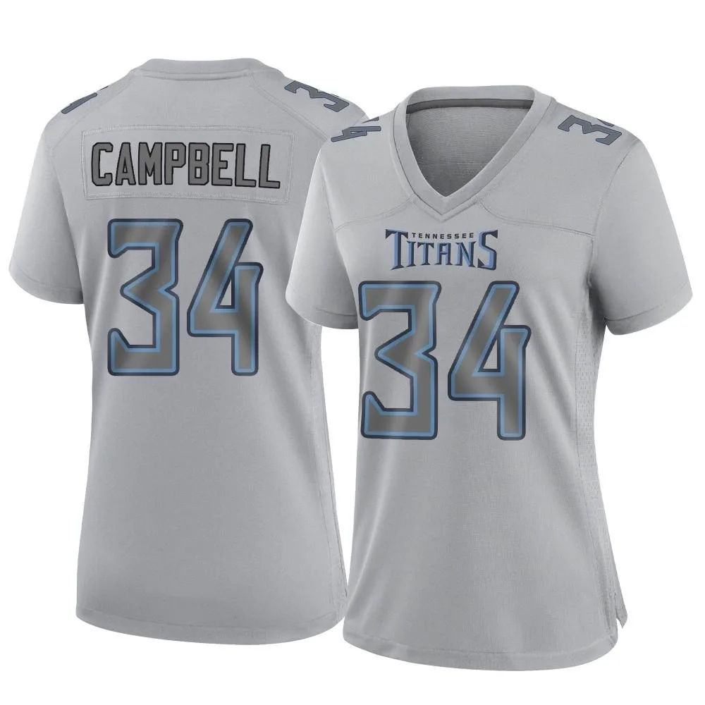 Women's Tennessee Titans Earl Campbell Nike Atmosphere Fashion Game Gray Jersey Women's Tennessee Titans Earl Campbell Nike Atmosphere Fashion Game Gray Jersey
