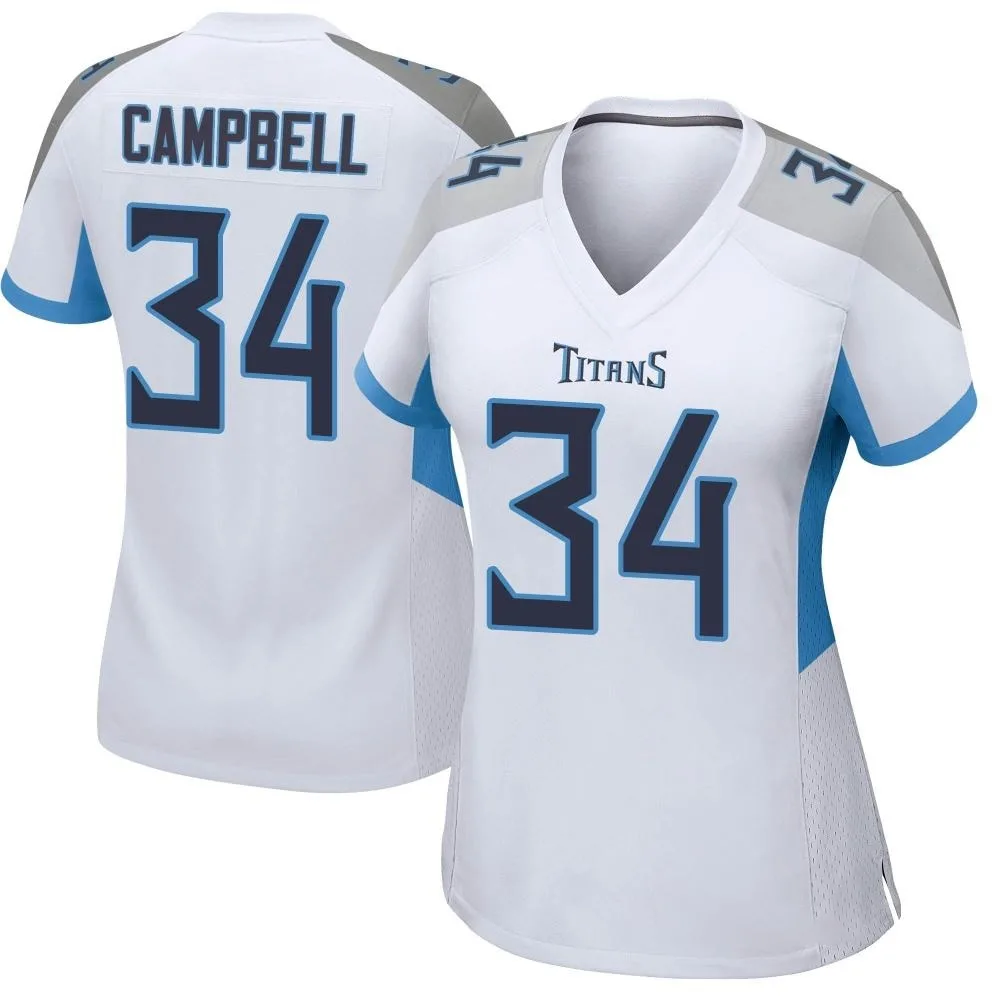Women's Tennessee Titans Earl Campbell Nike Game White Jersey Women's Tennessee Titans Earl Campbell Nike Game White Jersey