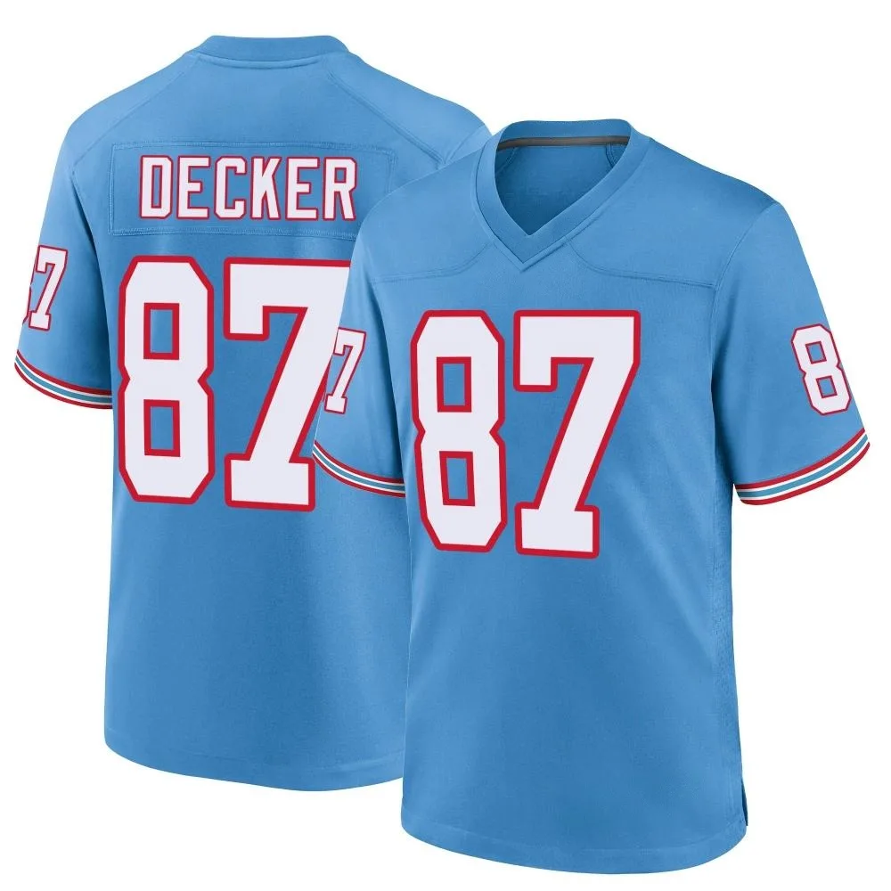 Youth Tennessee Titans Eric Decker Nike Oilers Throwback Alternate Game Light Blue Jersey Youth Tennessee Titans Eric Decker Nike Oilers Throwback Alternate Game Light Blue Jersey