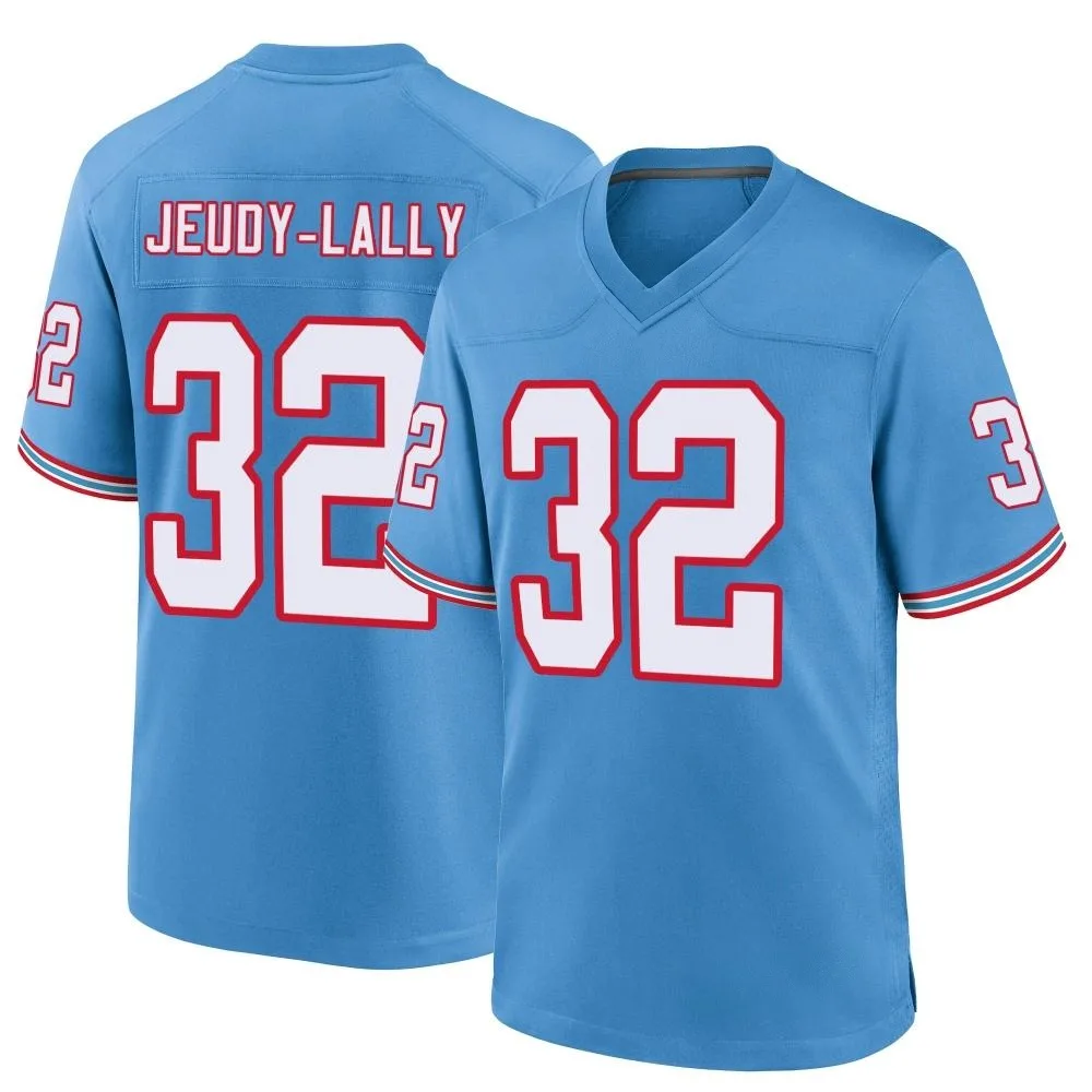 Men's Tennessee Titans Gabe Jeudy-Lally Nike Oilers Throwback Alternate Game Light Blue Jersey Men's Tennessee Titans Gabe Jeudy-Lally Nike Oilers Throwback Alternate Game Light Blue Jersey