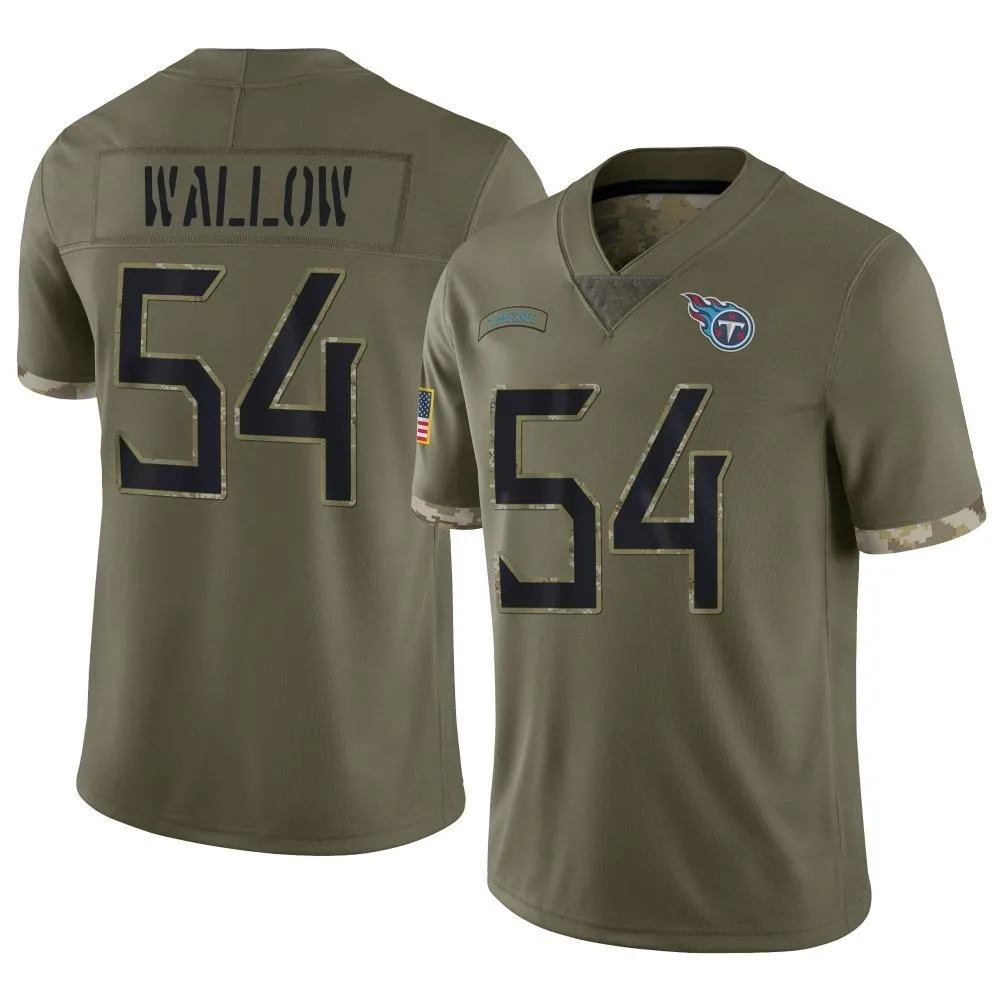 Men's Tennessee Titans Garret Wallow Nike 2022 Salute To Service Limited Olive Jersey Men's Tennessee Titans Garret Wallow Nike 2022 Salute To Service Limited Olive Jersey