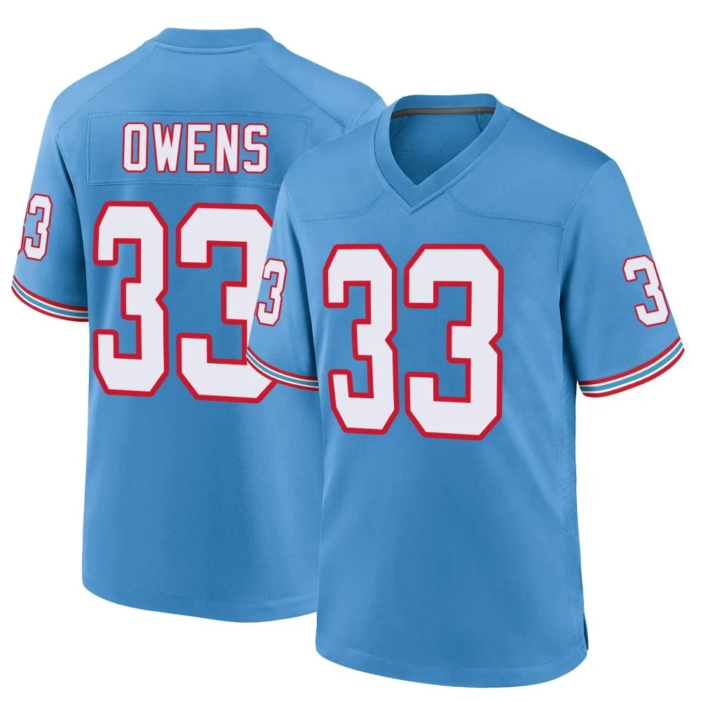 Men's Tennessee Titans Gervarrius Owens Nike Oilers Throwback Alternate Game Light Blue Jersey Men's Tennessee Titans Gervarrius Owens Nike Oilers Throwback Alternate Game Light Blue Jersey
