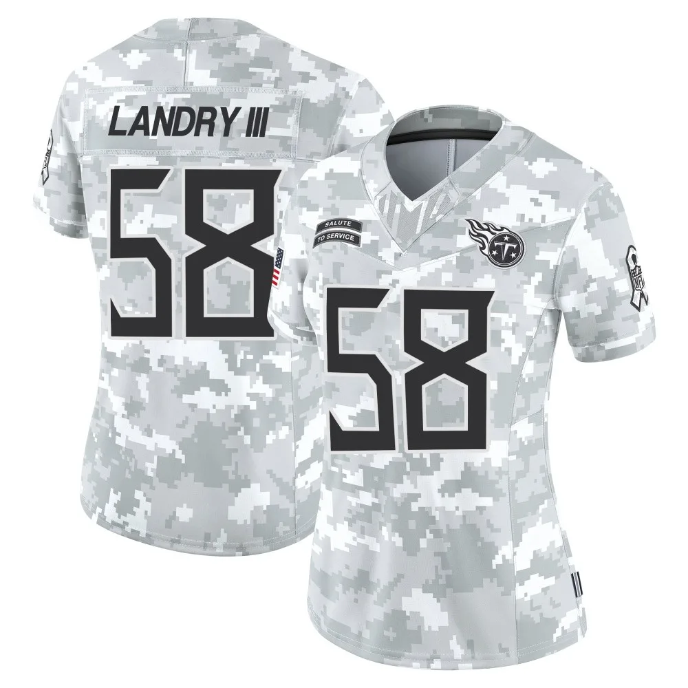 Women's Tennessee Titans Harold Landry Iii Nike 2024 Salute to Service Limited Arctic Camo Jersey Women's Tennessee Titans Harold Landry Iii Nike 2024 Salute to Service Limited Arctic Camo Jersey