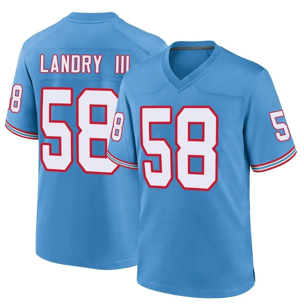 Youth Tennessee Titans Harold Landry Iii Nike Oilers Throwback Alternate Game Light Blue Jersey Youth Tennessee Titans Harold Landry Iii Nike Oilers Throwback Alternate Game Light Blue Jersey