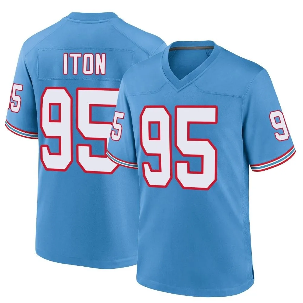 Men's Tennessee Titans Isaiah Iton Nike Oilers Throwback Alternate Game Light Blue Jersey Men's Tennessee Titans Isaiah Iton Nike Oilers Throwback Alternate Game Light Blue Jersey