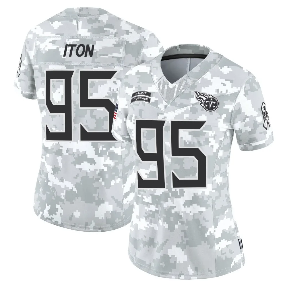 Women's Tennessee Titans Isaiah Iton Nike 2024 Salute to Service Limited Arctic Camo Jersey Women's Tennessee Titans Isaiah Iton Nike 2024 Salute to Service Limited Arctic Camo Jersey