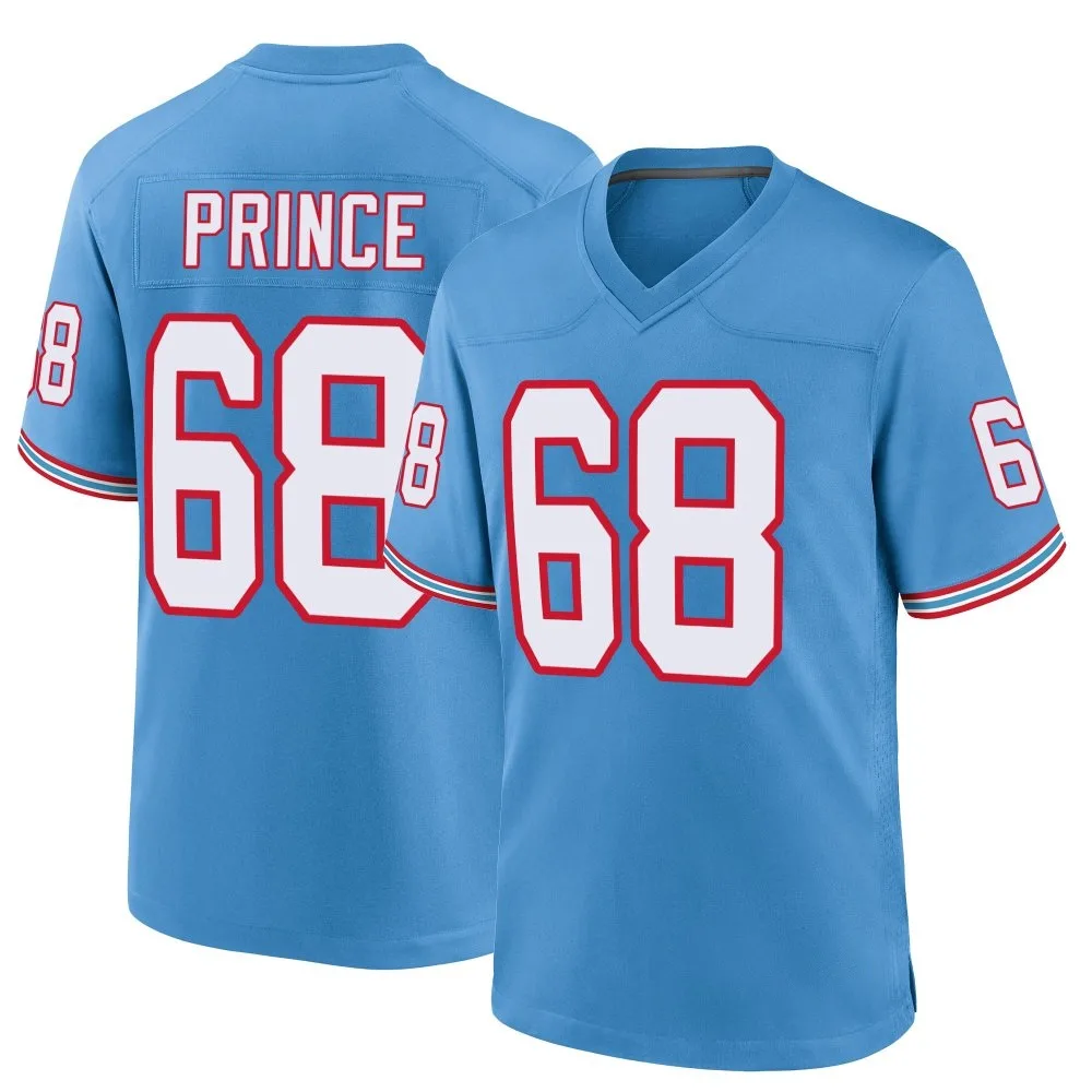 Men's Tennessee Titans Isaiah Prince Nike Oilers Throwback Alternate Game Light Blue Jersey Men's Tennessee Titans Isaiah Prince Nike Oilers Throwback Alternate Game Light Blue Jersey