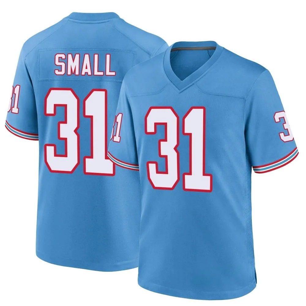 Men's Tennessee Titans Jabari Small Nike Oilers Throwback Alternate Game Light Blue Jersey Men's Tennessee Titans Jabari Small Nike Oilers Throwback Alternate Game Light Blue Jersey
