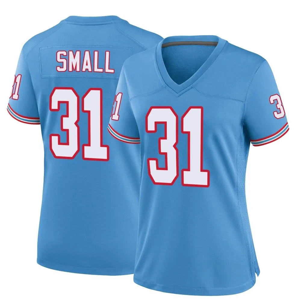 Women's Tennessee Titans Jabari Small Nike Oilers Throwback Alternate Game Light Blue Jersey Women's Tennessee Titans Jabari Small Nike Oilers Throwback Alternate Game Light Blue Jersey