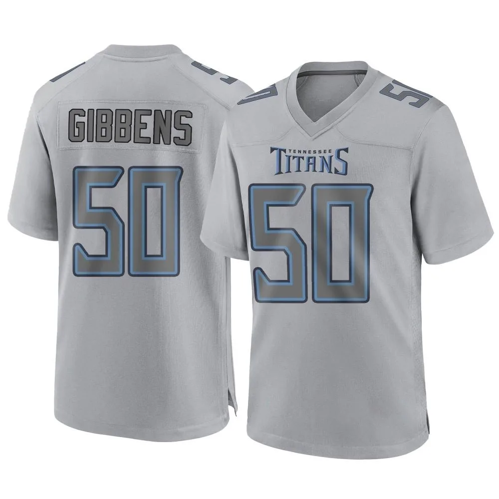 Men's Tennessee Titans Jack Gibbens Nike Atmosphere Fashion Game Gray Jersey Men's Tennessee Titans Jack Gibbens Nike Atmosphere Fashion Game Gray Jersey