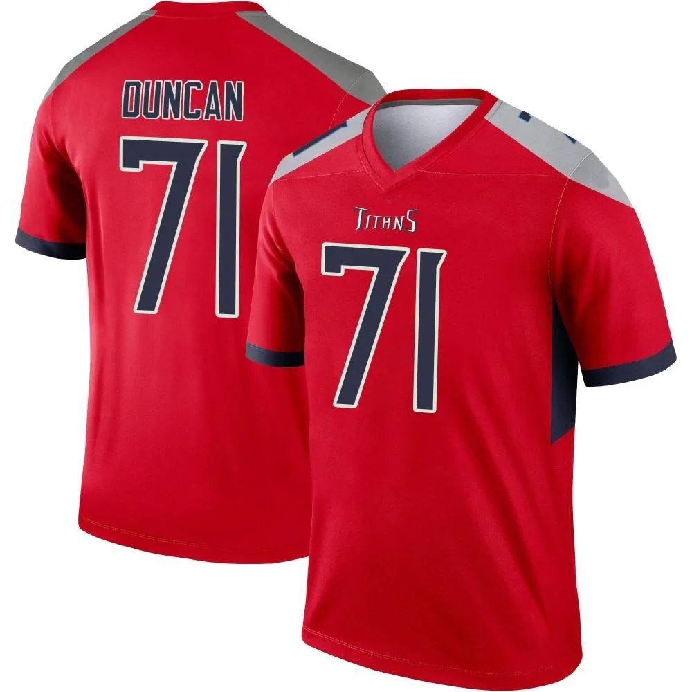 Men's Tennessee Titans Jaelyn Duncan Nike Inverted Legend Red Jersey Men's Tennessee Titans Jaelyn Duncan Nike Inverted Legend Red Jersey