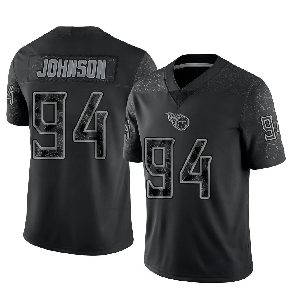 Men's Tennessee Titans Jaleel Johnson Nike Reflective Limited Black Jersey Men's Tennessee Titans Jaleel Johnson Nike Reflective Limited Black Jersey