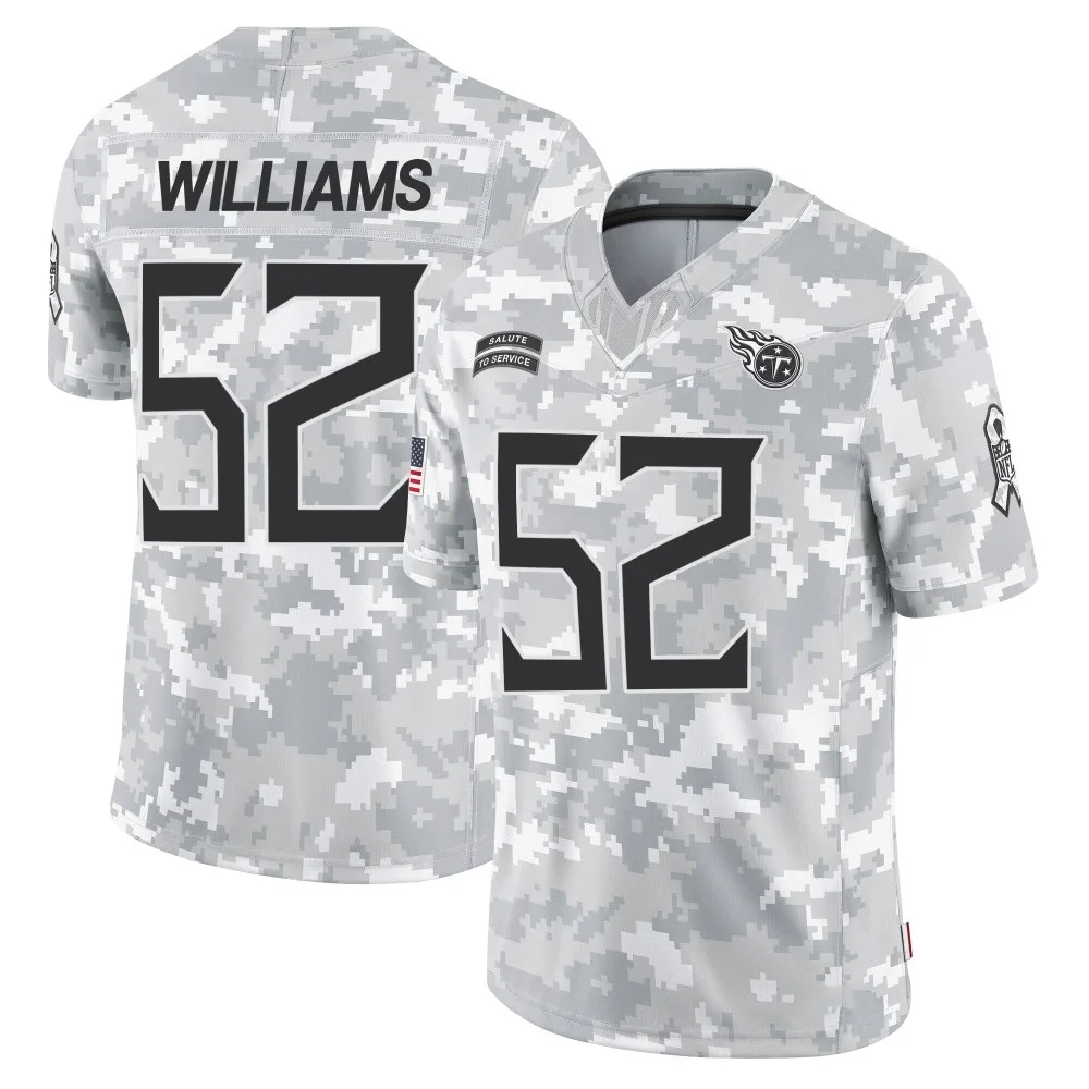 Men's Tennessee Titans James Williams Nike 2024 Salute to Service Limited Arctic Camo Jersey Men's Tennessee Titans James Williams Nike 2024 Salute to Service Limited Arctic Camo Jersey