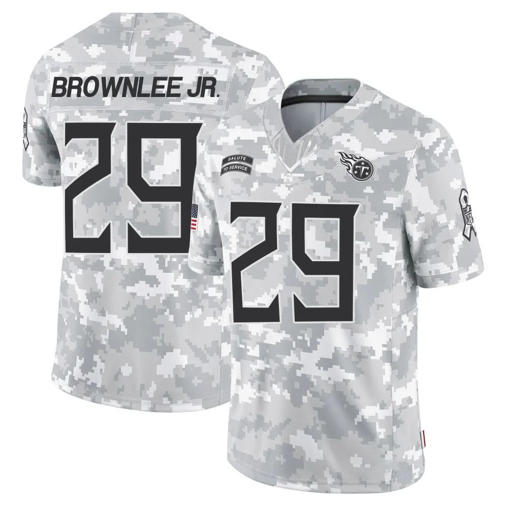 Men's Tennessee Titans Jarvis Brownlee Jr. Nike 2024 Salute to Service Limited Arctic Camo Jersey Men's Tennessee Titans Jarvis Brownlee Jr. Nike 2024 Salute to Service Limited Arctic Camo Jersey