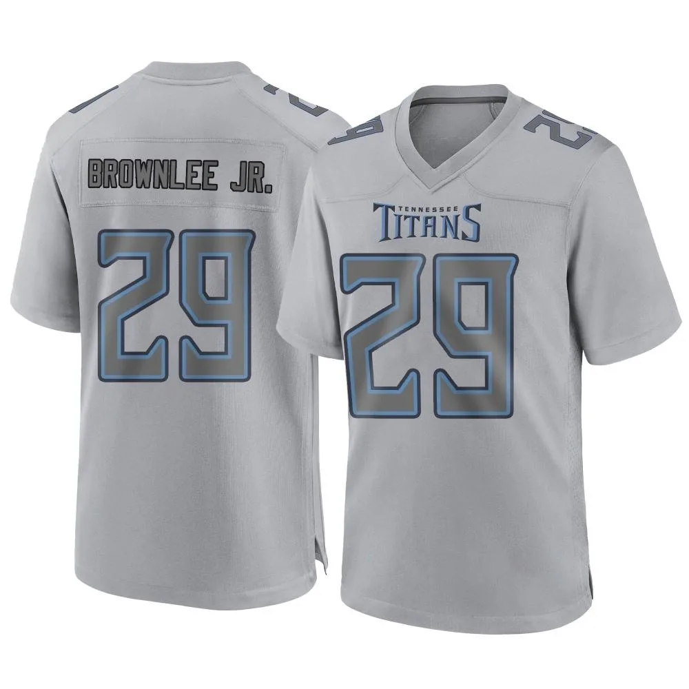 Men's Tennessee Titans Jarvis Brownlee Jr. Nike Atmosphere Fashion Game Gray Jersey Men's Tennessee Titans Jarvis Brownlee Jr. Nike Atmosphere Fashion Game Gray Jersey