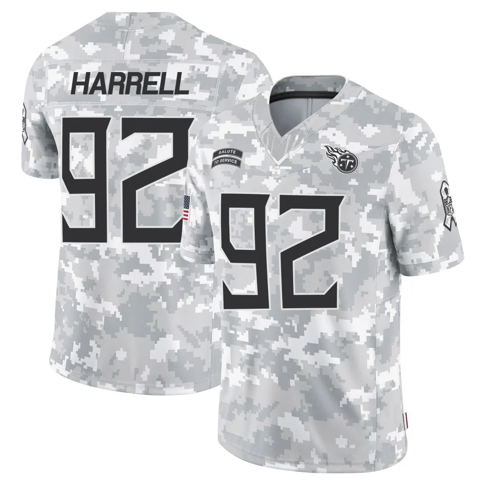 Men's Tennessee Titans Jaylen Harrell Nike 2024 Salute to Service Limited Arctic Camo Jersey Men's Tennessee Titans Jaylen Harrell Nike 2024 Salute to Service Limited Arctic Camo Jersey