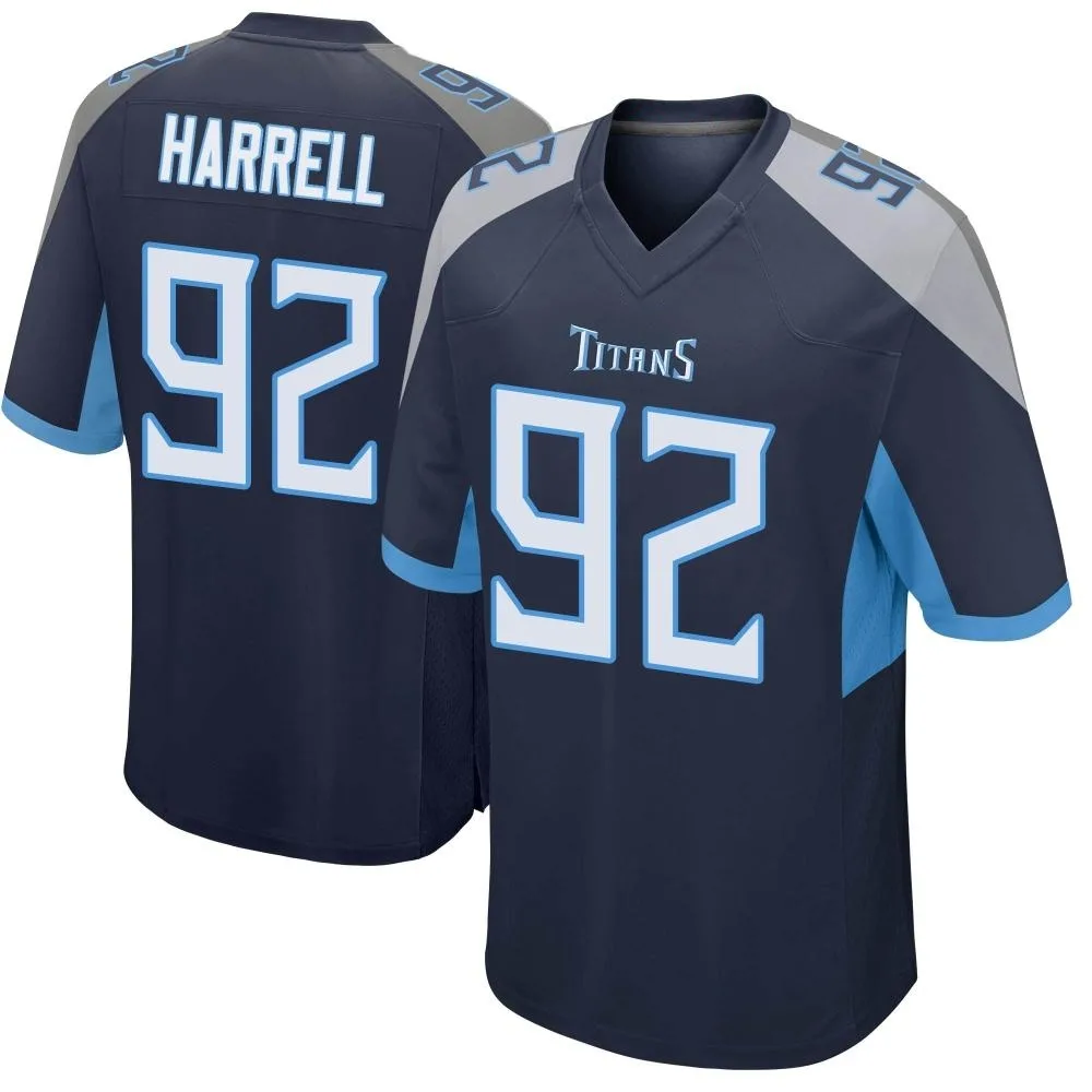 Men's Tennessee Titans Jaylen Harrell Nike Game Navy Jersey Men's Tennessee Titans Jaylen Harrell Nike Game Navy Jersey