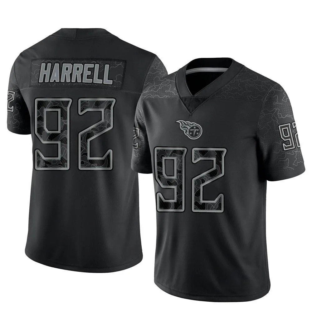 Men's Tennessee Titans Jaylen Harrell Nike Reflective Limited Black Jersey Men's Tennessee Titans Jaylen Harrell Nike Reflective Limited Black Jersey