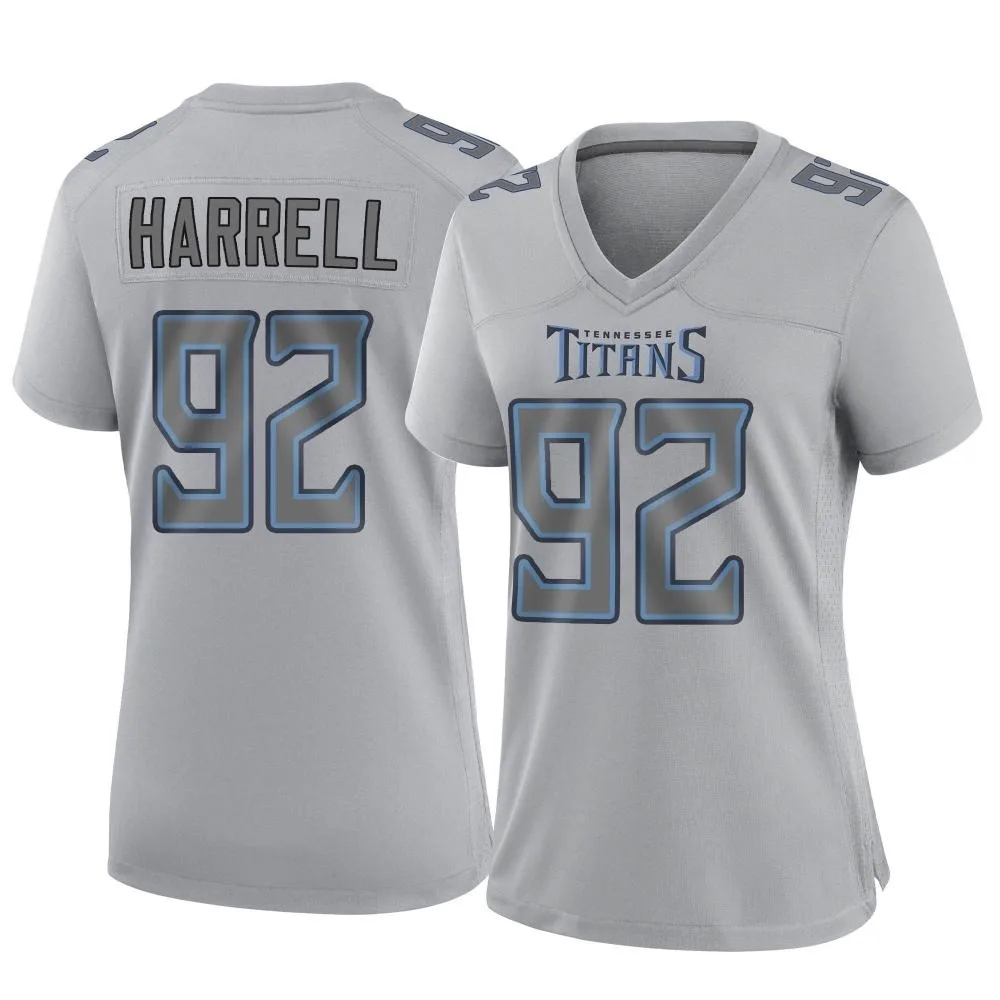 Women's Tennessee Titans Jaylen Harrell Nike Atmosphere Fashion Game Gray Jersey Women's Tennessee Titans Jaylen Harrell Nike Atmosphere Fashion Game Gray Jersey