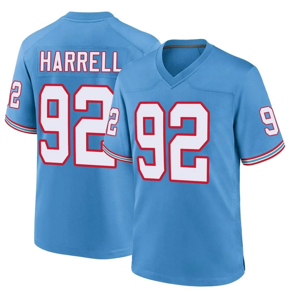 Youth Tennessee Titans Jaylen Harrell Nike Oilers Throwback Alternate Game Light Blue Jersey Youth Tennessee Titans Jaylen Harrell Nike Oilers Throwback Alternate Game Light Blue Jersey