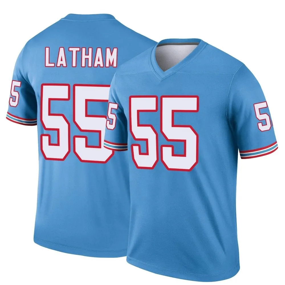 Men's Tennessee Titans Jc Latham Nike Oilers Throwback Legend Light Blue Jersey Men's Tennessee Titans Jc Latham Nike Oilers Throwback Legend Light Blue Jersey