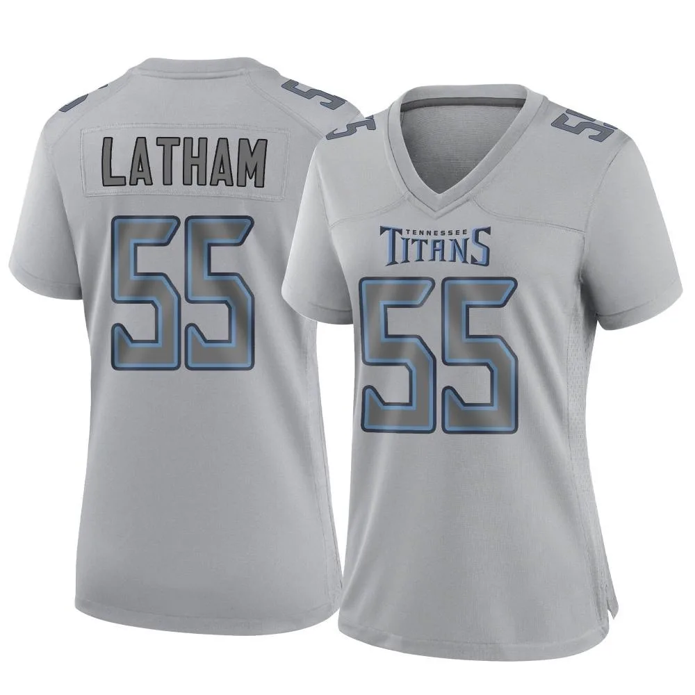 Women's Tennessee Titans Jc Latham Nike Atmosphere Fashion Game Gray Jersey Women's Tennessee Titans Jc Latham Nike Atmosphere Fashion Game Gray Jersey