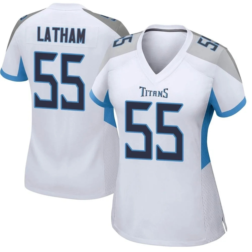 Women's Tennessee Titans Jc Latham Nike Game White Jersey Women's Tennessee Titans Jc Latham Nike Game White Jersey