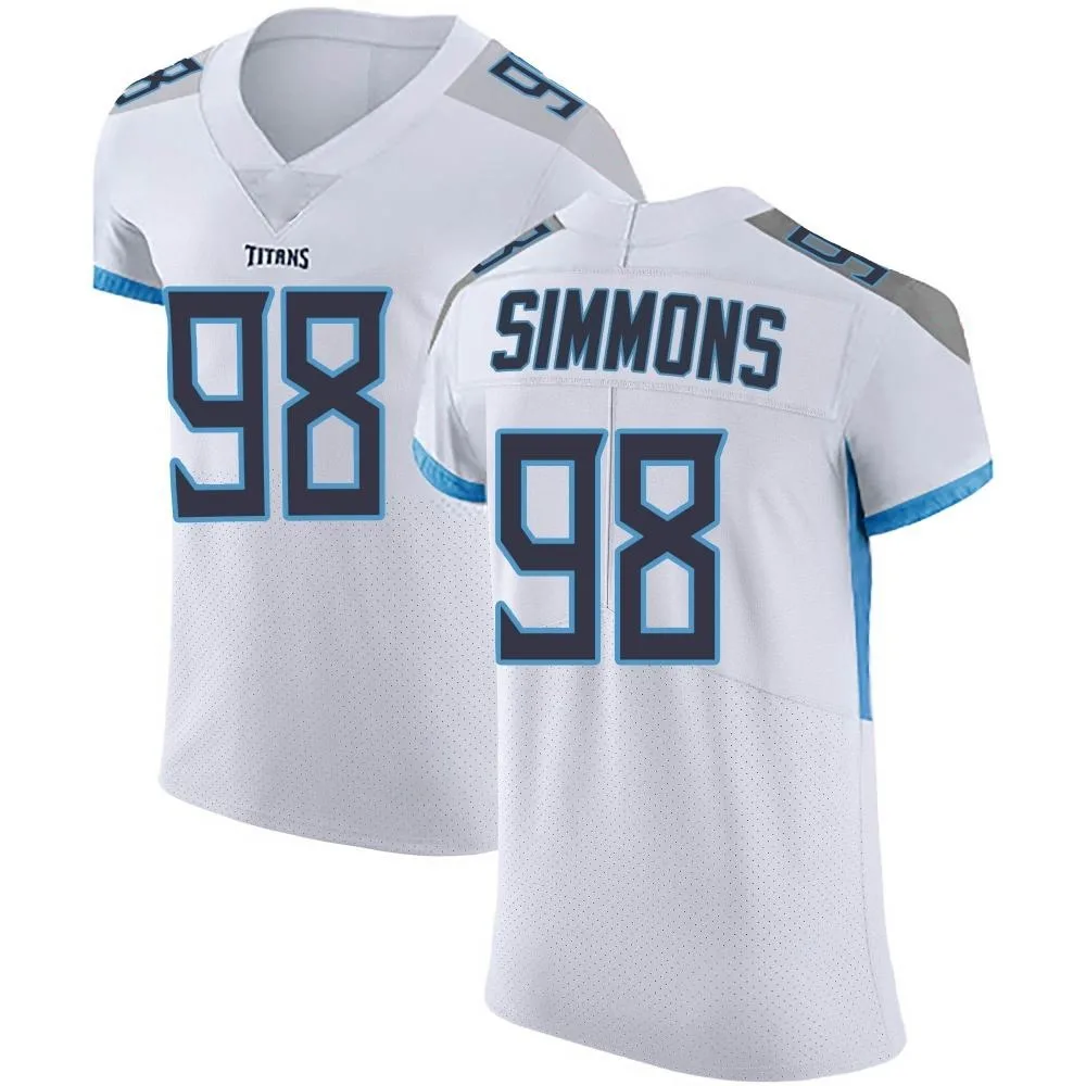 Men's Tennessee Titans Jeffery Simmons Nike Vapor Untouchable Elite White Jersey Men's Tennessee Titans Jeffery Simmons Nike Vapor Untouchable Elite White Jersey
