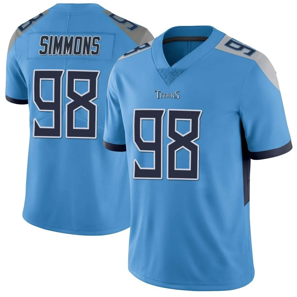 Men's Tennessee Titans Jeffery Simmons Nike Vapor Untouchable Limited Light Blue Jersey Men's Tennessee Titans Jeffery Simmons Nike Vapor Untouchable Limited Light Blue Jersey