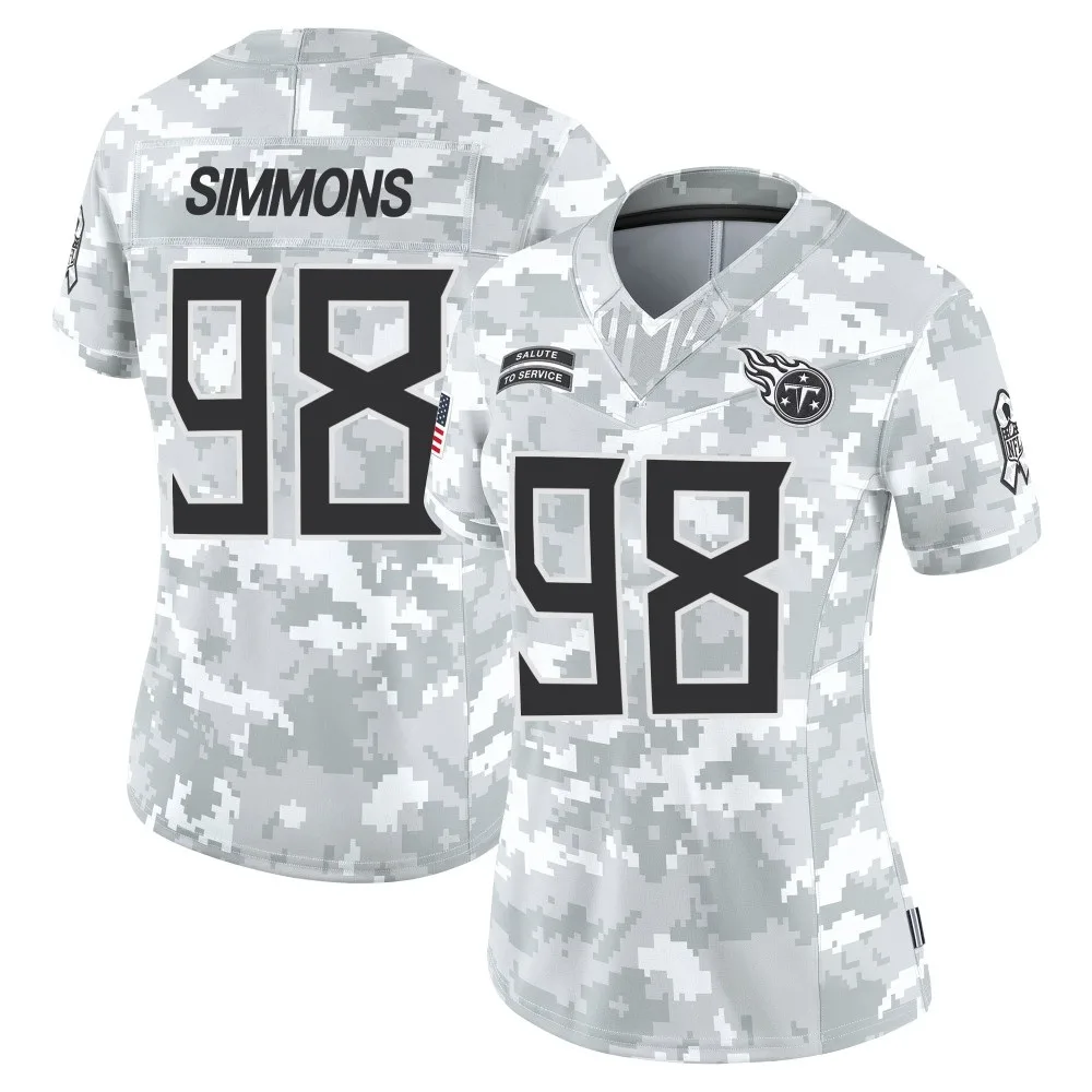 Women's Tennessee Titans Jeffery Simmons Nike 2024 Salute to Service Limited Arctic Camo Jersey Women's Tennessee Titans Jeffery Simmons Nike 2024 Salute to Service Limited Arctic Camo Jersey