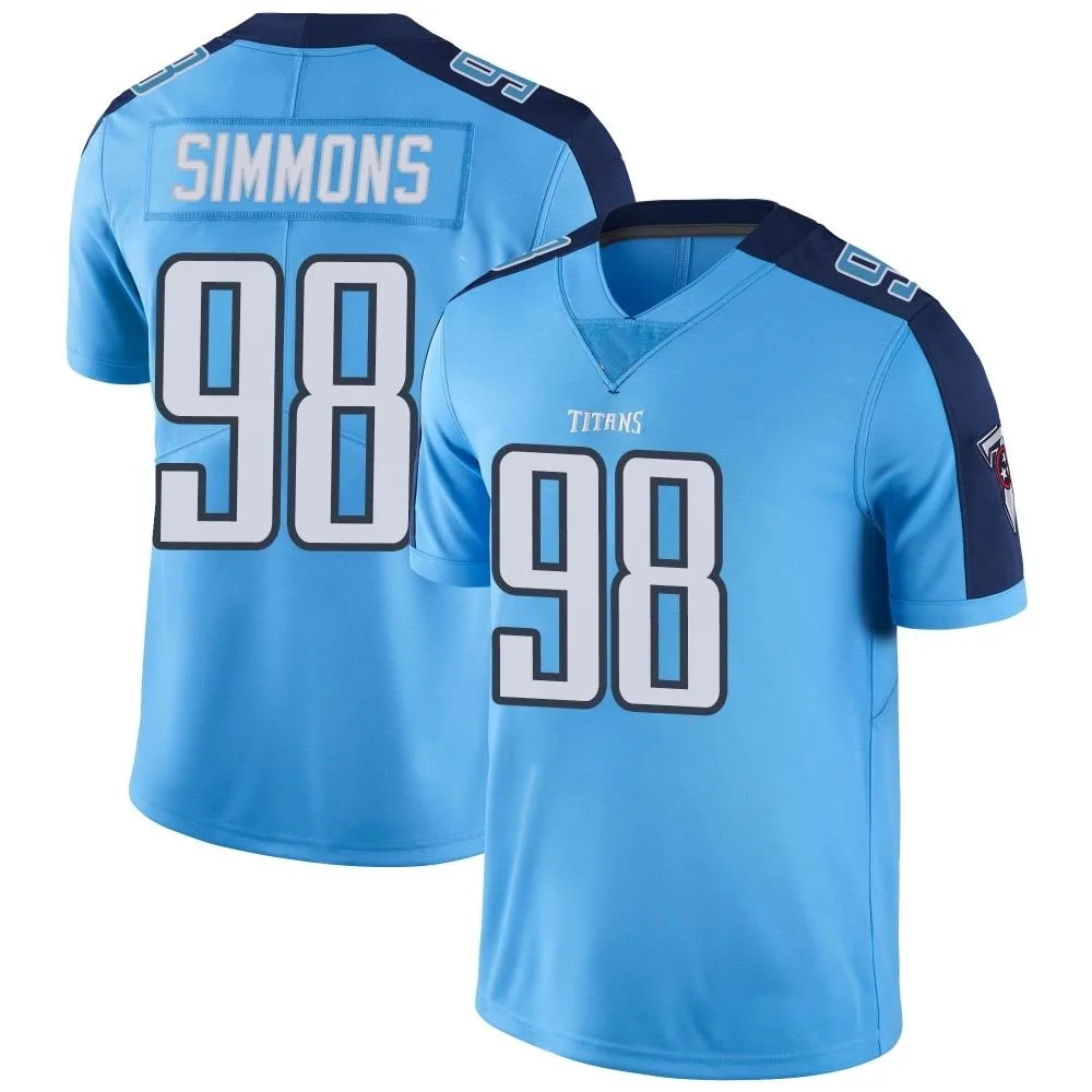 Youth Tennessee Titans Jeffery Simmons Nike Color Rush Limited Light Blue Jersey Youth Tennessee Titans Jeffery Simmons Nike Color Rush Limited Light Blue Jersey
