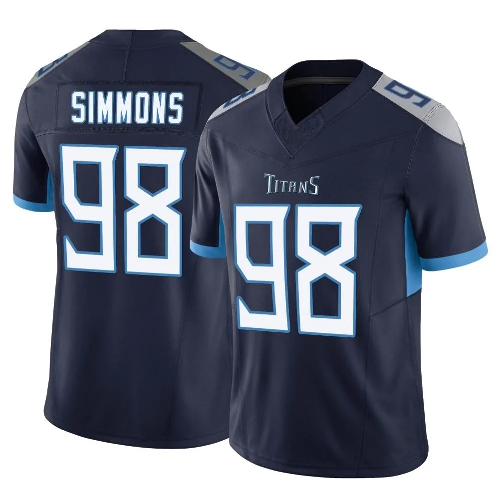 Youth Tennessee Titans Jeffery Simmons Nike Vapor F.U.S.E. Limited Navy Jersey Youth Tennessee Titans Jeffery Simmons Nike Vapor F.U.S.E. Limited Navy Jersey