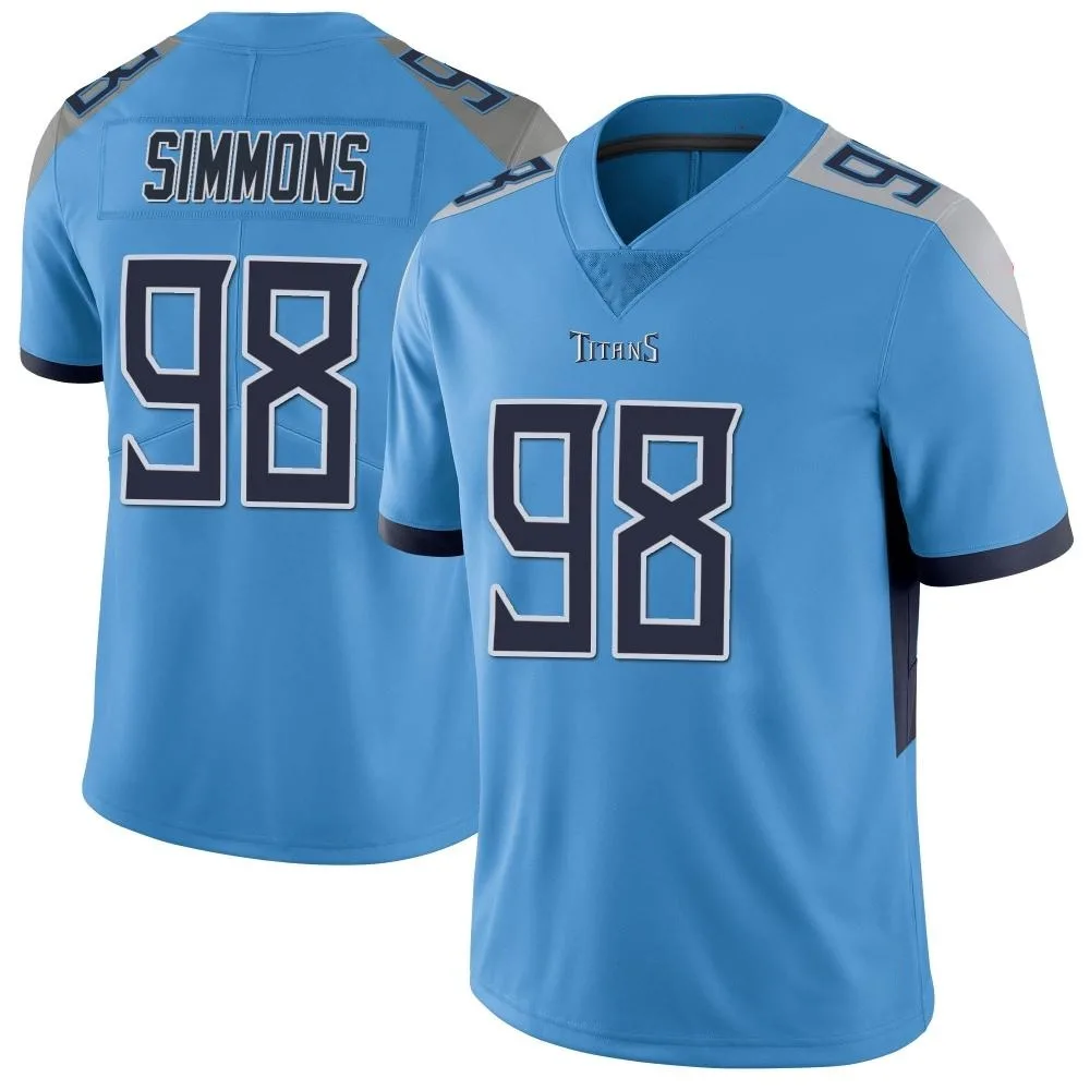 Youth Tennessee Titans Jeffery Simmons Nike Vapor Untouchable Limited Light Blue Jersey Youth Tennessee Titans Jeffery Simmons Nike Vapor Untouchable Limited Light Blue Jersey