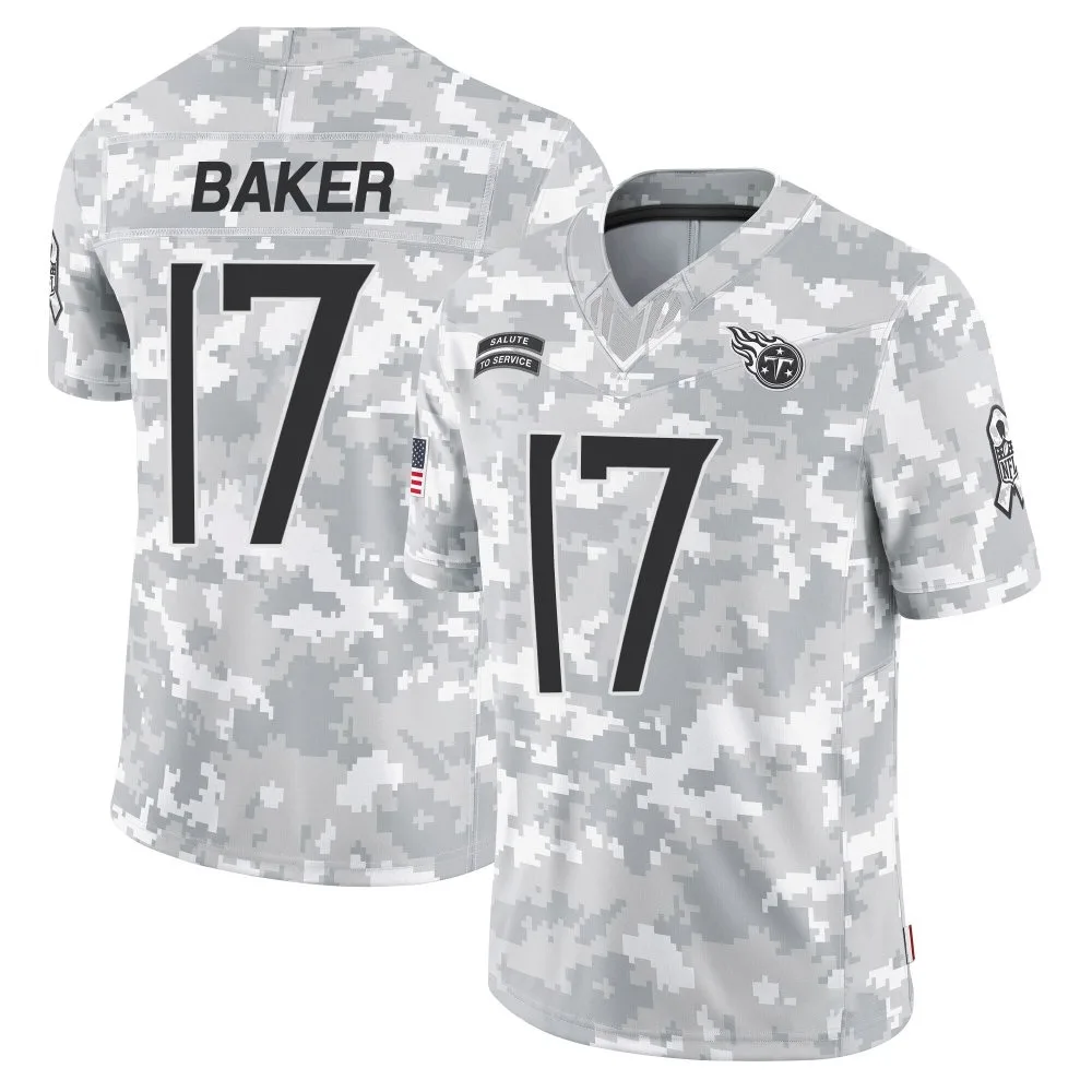 Men's Tennessee Titans Jerome Baker Nike 2024 Salute to Service Limited Arctic Camo Jersey Men's Tennessee Titans Jerome Baker Nike 2024 Salute to Service Limited Arctic Camo Jersey