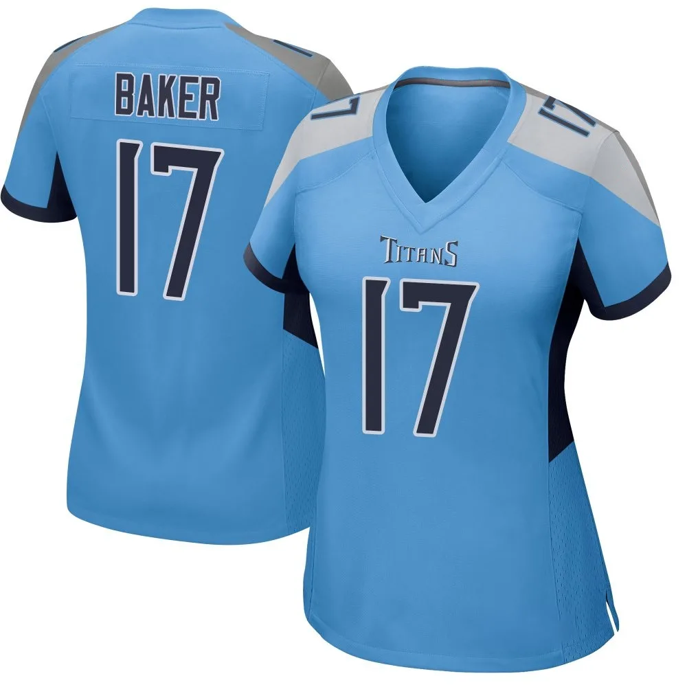 Women's Tennessee Titans Jerome Baker Nike Game Light Blue Jersey Women's Tennessee Titans Jerome Baker Nike Game Light Blue Jersey