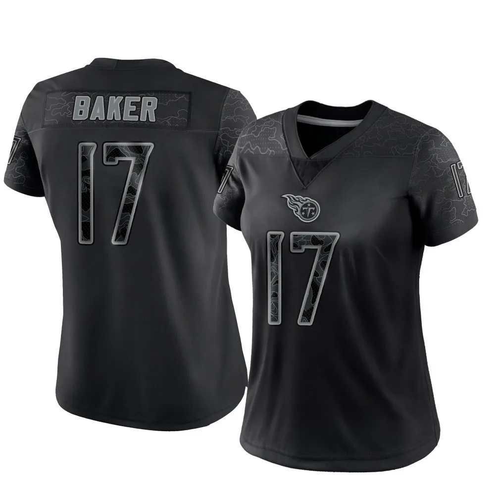 Women's Tennessee Titans Jerome Baker Nike Reflective Limited Black Jersey Women's Tennessee Titans Jerome Baker Nike Reflective Limited Black Jersey