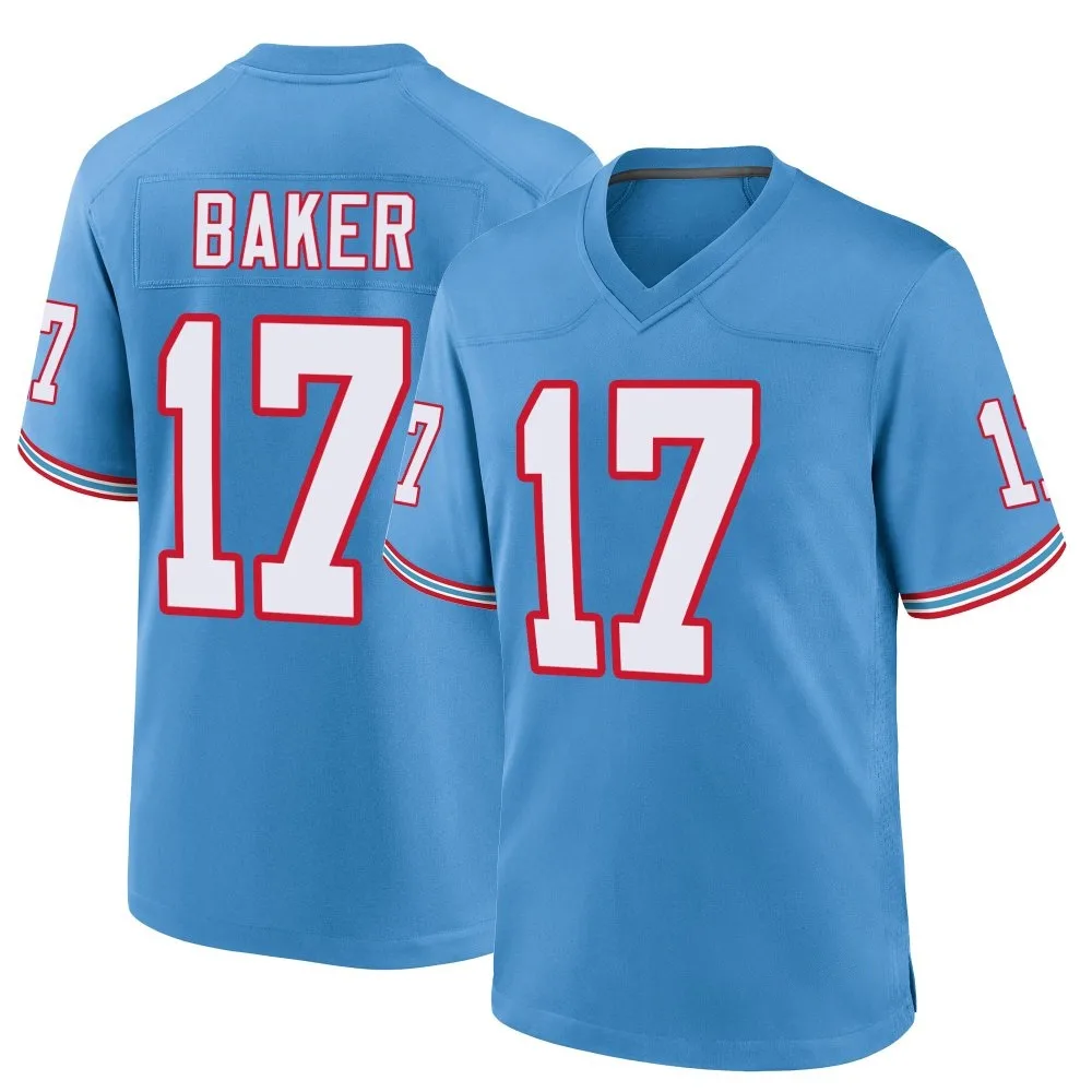 Youth Tennessee Titans Jerome Baker Nike Oilers Throwback Alternate Game Light Blue Jersey Youth Tennessee Titans Jerome Baker Nike Oilers Throwback Alternate Game Light Blue Jersey