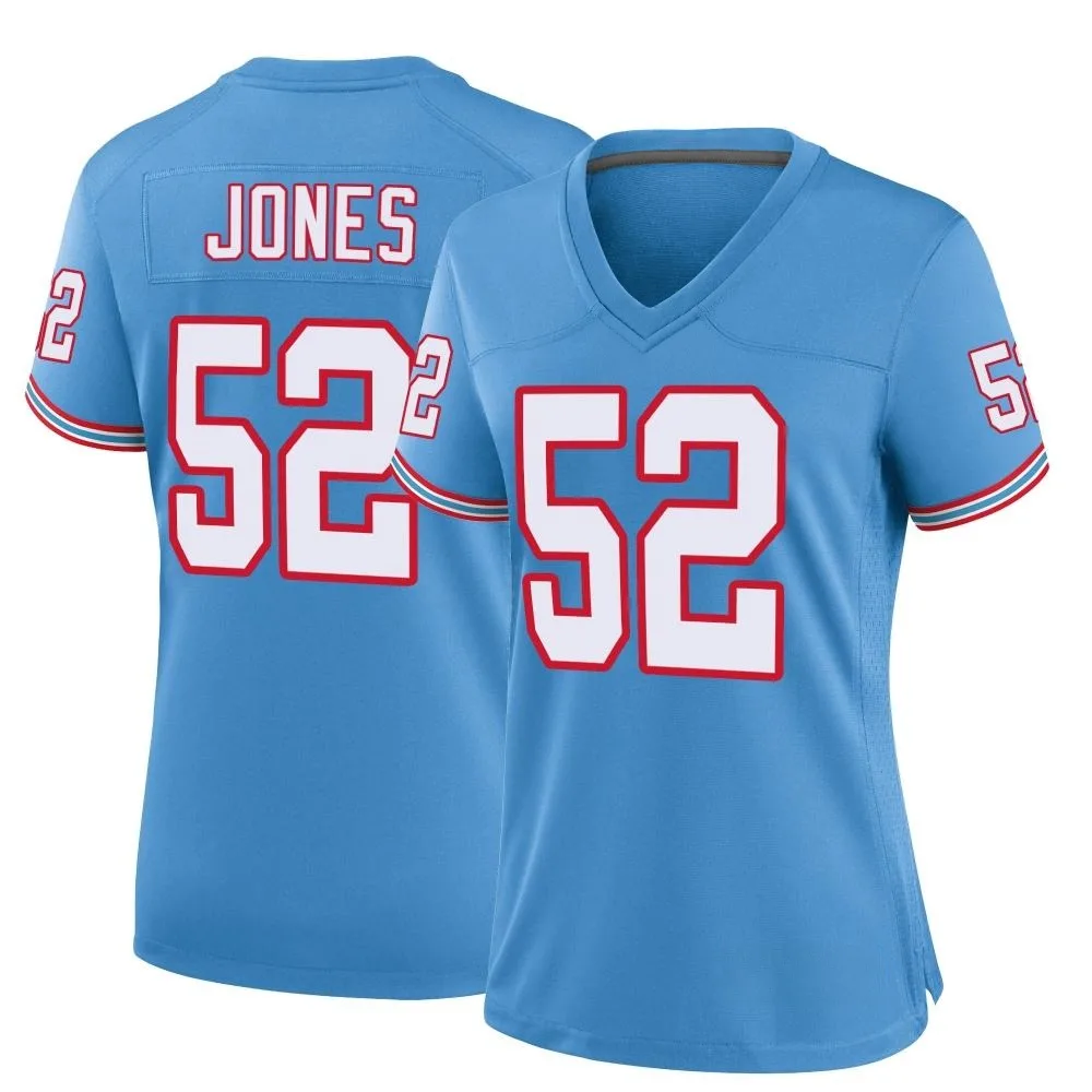 Women's Tennessee Titans Joe Jones Nike Oilers Throwback Alternate Game Light Blue Jersey Women's Tennessee Titans Joe Jones Nike Oilers Throwback Alternate Game Light Blue Jersey