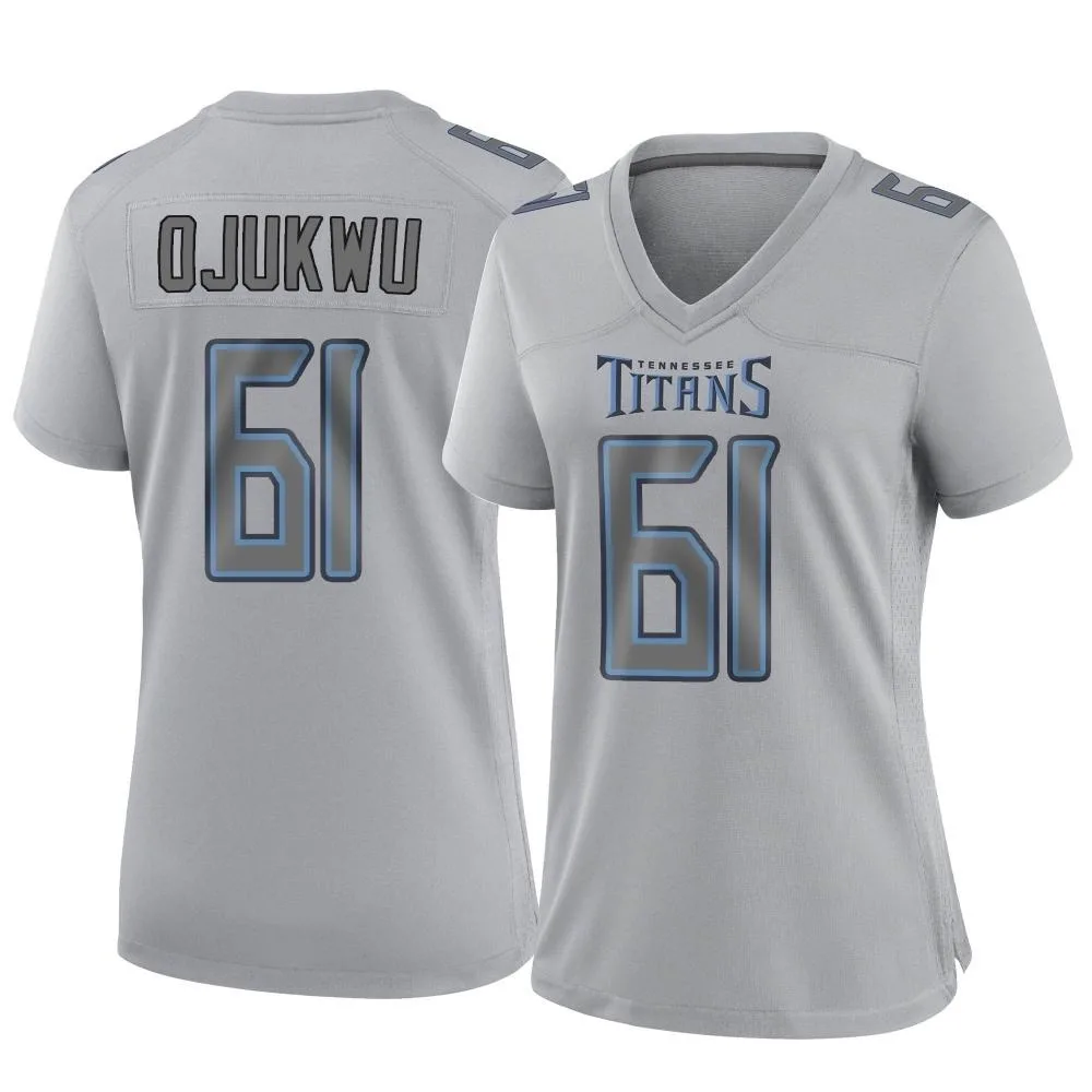Women's Tennessee Titans John Ojukwu Nike Atmosphere Fashion Game Gray Jersey Women's Tennessee Titans John Ojukwu Nike Atmosphere Fashion Game Gray Jersey