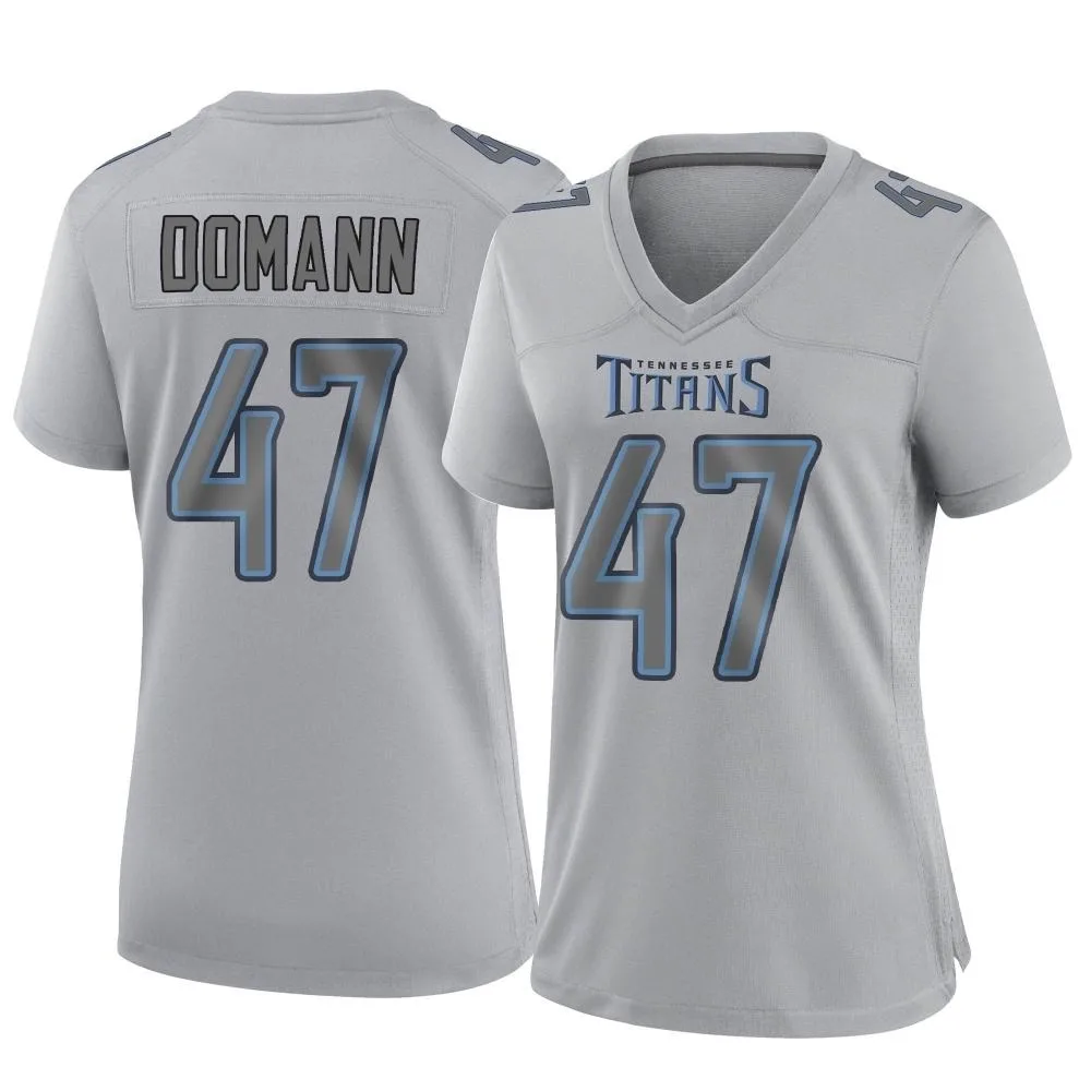 Women's Tennessee Titans Jojo Domann Nike Atmosphere Fashion Game Gray Jersey Women's Tennessee Titans Jojo Domann Nike Atmosphere Fashion Game Gray Jersey