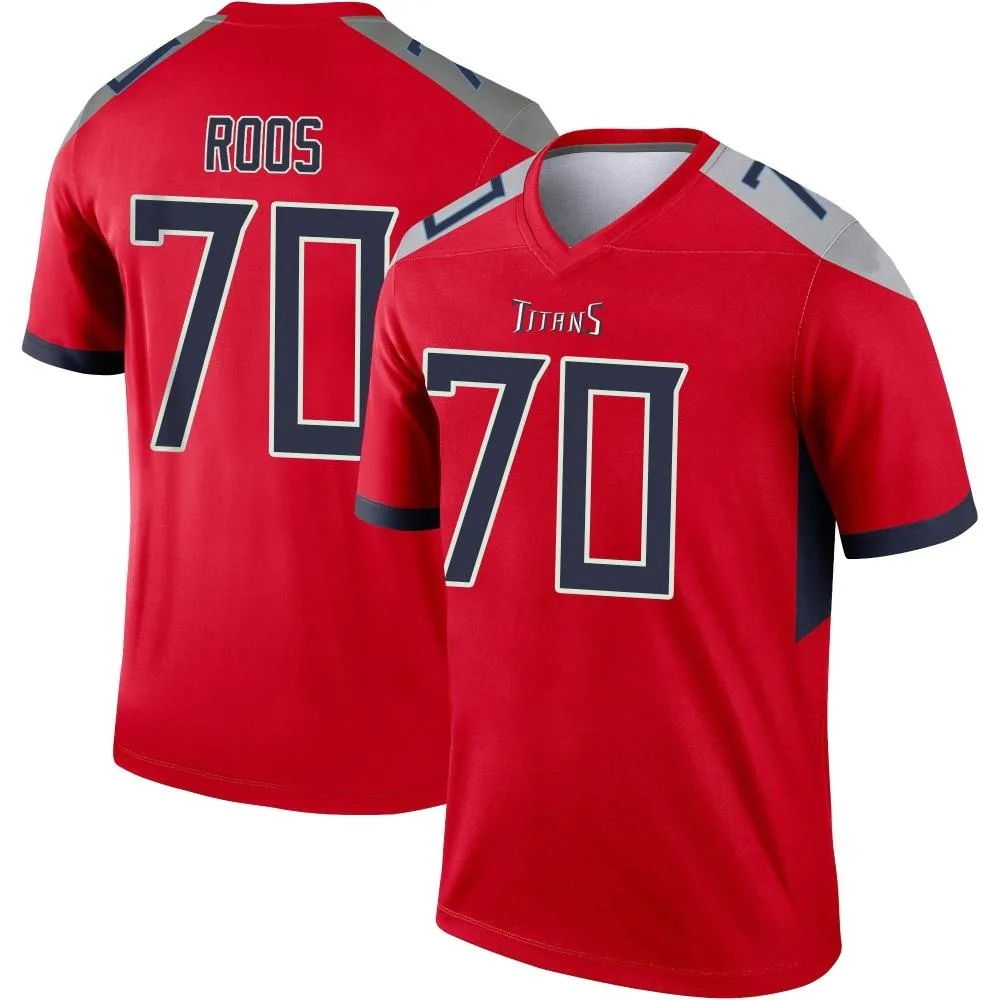 Men's Tennessee Titans Jordan Roos Nike Inverted Legend Red Jersey Men's Tennessee Titans Jordan Roos Nike Inverted Legend Red Jersey
