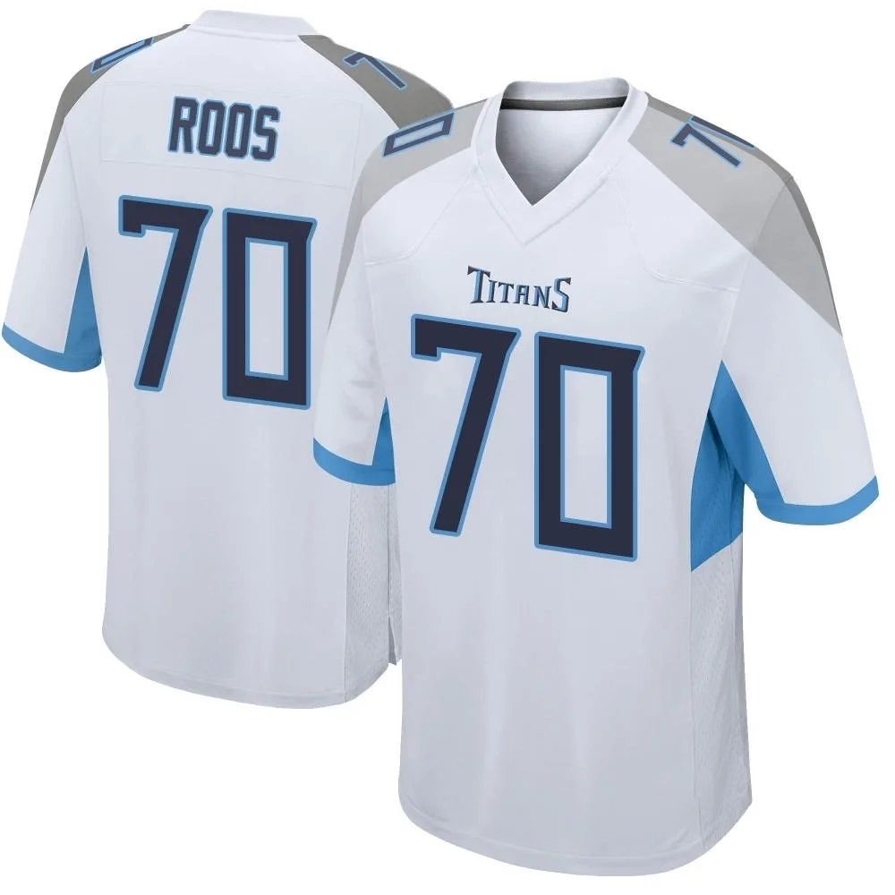Men's Tennessee Titans Jordan Roos Nike Game White Jersey Men's Tennessee Titans Jordan Roos Nike Game White Jersey