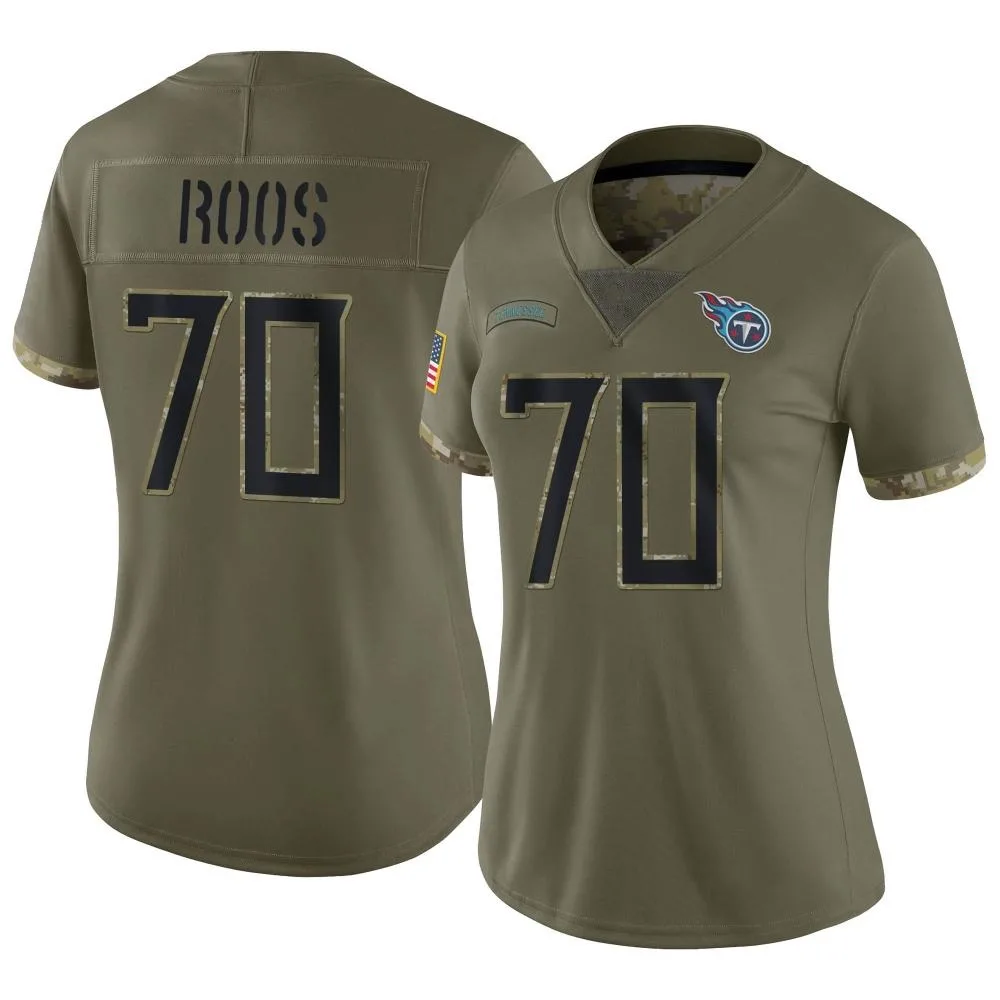 Women's Tennessee Titans Jordan Roos Nike 2022 Salute To Service Limited Olive Jersey Women's Tennessee Titans Jordan Roos Nike 2022 Salute To Service Limited Olive Jersey