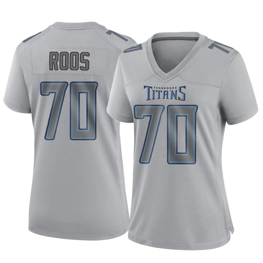 Women's Tennessee Titans Jordan Roos Nike Atmosphere Fashion Game Gray Jersey Women's Tennessee Titans Jordan Roos Nike Atmosphere Fashion Game Gray Jersey