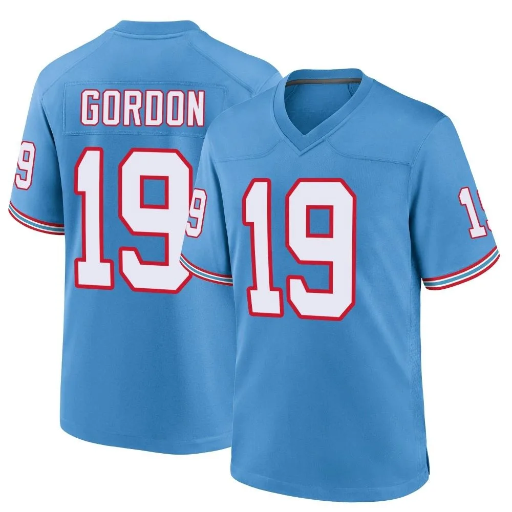 Men's Tennessee Titans Josh Gordon Nike Oilers Throwback Alternate Game Light Blue Jersey Men's Tennessee Titans Josh Gordon Nike Oilers Throwback Alternate Game Light Blue Jersey