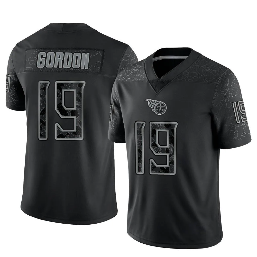 Men's Tennessee Titans Josh Gordon Nike Reflective Limited Black Jersey Men's Tennessee Titans Josh Gordon Nike Reflective Limited Black Jersey