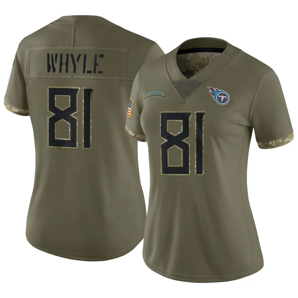 Women's Tennessee Titans Josh Whyle Nike 2022 Salute To Service Limited Olive Jersey Women's Tennessee Titans Josh Whyle Nike 2022 Salute To Service Limited Olive Jersey